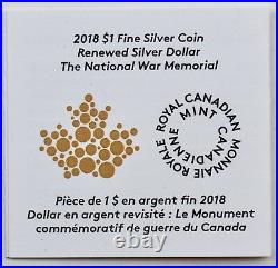 2018 Renewed $1, National War Memorial Masters Club 2 oz. Pure Silver Proof Coin