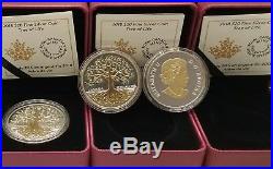 2018 TREE OF LIFE 1OZ Pure Silver Gold-Plated Proof $20 Coin Canada