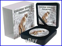 2019 1 Oz Silver $5 Canadian Wildlife COUGAR MAPLE LEAF Coin
