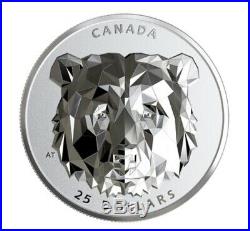 2019 2020 2-Coin Canada 1 oz Silver Multifaceted WOLF Grizzly Bear Animal Head