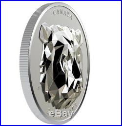 2019 2020 2-Coin Canada 1 oz Silver Multifaceted WOLF Grizzly Bear Animal Head