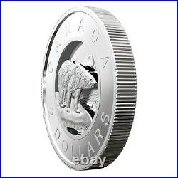 2019 3.5 oz Pure Silver Coin Multilayered Polar Bear Mintage 279 RARE