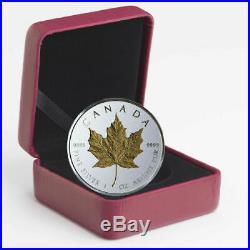 2019 40th Anniversary Gold Maple Leaf $20 1 OZ Silver Proof Incuse Coin Canada