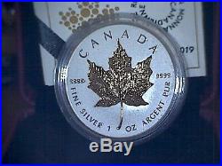 2019 40th Anniversary of Gold Maple Leaf $20 1oz Pure Silver Coin
