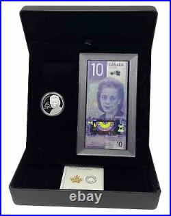 2019 Canada 1oz Fine Silver $20 Viola Desmond Coin And Banknote Set #37-01