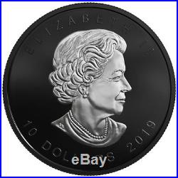 2019 Canada 2 oz Silver Maple Leaf Black Proof $10 Coin GEM Proof OGP SKU55657