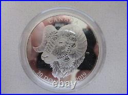 2019 Canada $30 Fine Silver Proof Coin Zentangle Art. The Bighorn Sheep