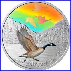 2019'Canada Geese -Majestic Birds in Motion' Prf $30 Fine Silver Coin(18789)OOAK