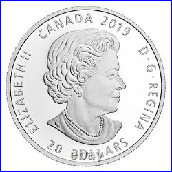 2019 Canada Holiday Wreath With Murano Glass $20 99.99% Pure Silver Coin