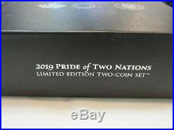 2019 Canada & U. S. L. E. Pride Of Two Nations Set Silver Eagle & Maple Leaf Pf70