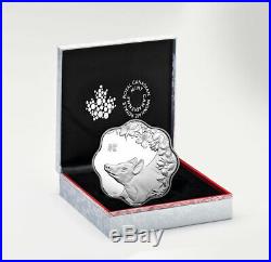 2019 Canada Year of Pig Silver Lunar Proof $15 Lotus Shaped Coin OGP SKU55159