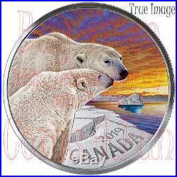 2019 Canadian Fauna #1 The Polar Bear $20 1 OZ Pure Silver Coloured Coin Canada