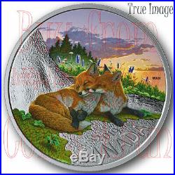 2019 Canadian Fauna #2 The Fox $20 1 OZ Pure Silver Coloured Coin Canada