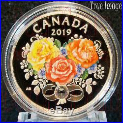 2019 Celebration of Love $3 Pure Silver Coin with Swarovski Crystals Canada