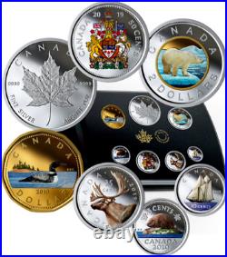 2019 Classic Canadian Coins Pure Silver Colourised Coin Set