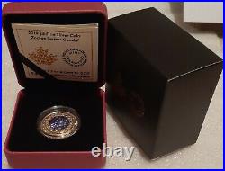 2019 Gemini Zodiac $5 1/4OZ Pure Silver Proof Canada 27mm Coin with Crystal