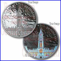 2019 Lights of Parliament Hill $20 1OZ Pure Silver Proof Glow-In-The-Dark Coin