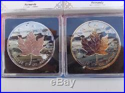 2019 NORMANDY Canadian Incuse Maple Leaf D-Day series TWO coin set