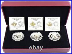 2019 Norse Gods Thor Frigg Odin Set Canada $20 Silver with Gold Plating #20090