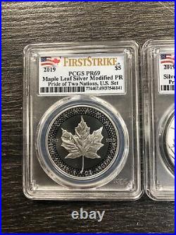 2019 Pride Of Two Nations 2 Coin Set Canada Maple/Silver Eagle PCGS PR69