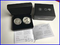 2019 Pride Of Two Nations Limited Edition 99.9% Pure Silver Two Coin Set Coa#123