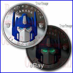 2019 TRANSFORMERS OPTIMUS PRIME with GLOW EYES $25 Pure Silver Proof Coin Canada 