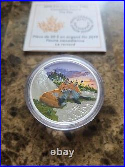 2019 The Fox Canadian Fauna $20 1OZ Pure Silver Proof! Coin & COA ONLY