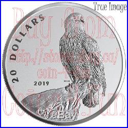 2019 The Valiant One Bald Eagle $20 1 OZ Pure Silver Reverse Proof Coin Canada