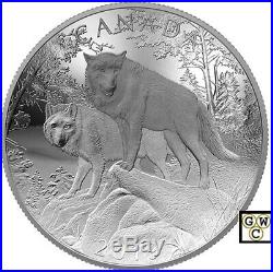 2019'Wolves-Nature's Grandeur' Concave Proof $100 Fine Silver 10oz. Coin (18707)