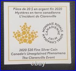 2020 1 oz. Pure Silver Glow-in-the-Dark Coin Canada's Unexplained Phenomena