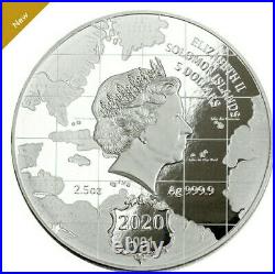 2020 2.5 oz. Pure Silver Compass Coin The Great Outdoors Mintage 1,000