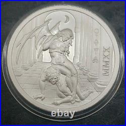 2020 2 Oz. 999 Pure Silver Temptation Of The Succubus Round Coin Girl Wastweet
