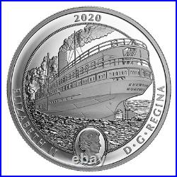 2020 2 oz. Pure Silver $30 Coin SS Keewatin Historic Canadian Steamship