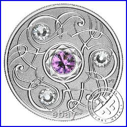 2020 Birthstone 12 Pure Silver Coins made with Swarovski Crystals 5000 Mintage