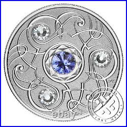 2020 Birthstone 12 Pure Silver Coins made with Swarovski Crystals 5000 Mintage