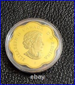 2020 Canada $20 Pure Silver Coin Gold Plated Iconic Maple Leaves Proof RCM UNC