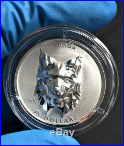 2020 Canada $25 MULTIFACETED ANIMAL HEADLYNX SILVER COIN- Mintage 2,500