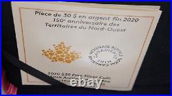 2020 Canada $30 Silver Coin 150th Anniv. Northwest Territories