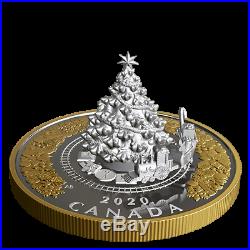 2020 Christmas Train 5 oz. Pure SILVER Coin with Box & COA SOLD OUT at the MINT