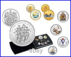 2020 Classic Canadian Proof Pure Silver Colourised Coin Set with Medallion