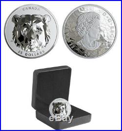 2020 GRIZZLY multifaceted animal head 1 oz pure silver coin $25 1 of 3 Only 2500