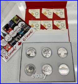 2020 O Canada Series $10 Fine Silver 6-Coin Set