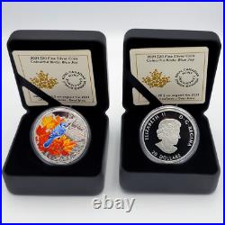 2021 1 oz. Pure Silver $20 Proof Coin Colorful Birds Blue Jay