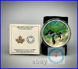 2021 $50 Canada 5oz Silver Great Lakes Colorized Proof Coin