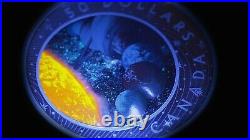 2021 5 oz. Pure Silver Coin The Solar System Glow in the Dark Mintage 1250