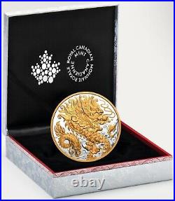 2021 Canada $125 Triumphant Dragon 500g (1/2 Kilo). 9999 Silver Coin 888 Made