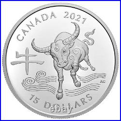 2021 Canada $15 Year of the Ox Pure Silver Coin