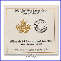 2021 Canada 1 oz Proof Silver $15 Lunar Year of the Ox SKU#218445