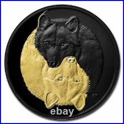 2021 Canada $20 Black and Gold The Grey Wolf 1oz Silver Royal Canadian Mint
