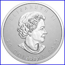 2021 Canada $20 Pure Silver Coin Super Incuse 1 oz. Silver Maple Leaf